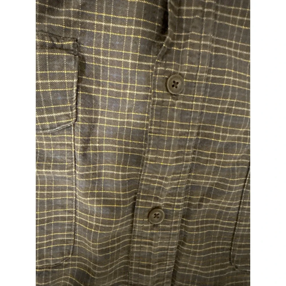 Woolrich Shirt Mens 2XL Brown Pattern Button Down Outdoor Short Sleeve (READ) - Picture 3 of 11